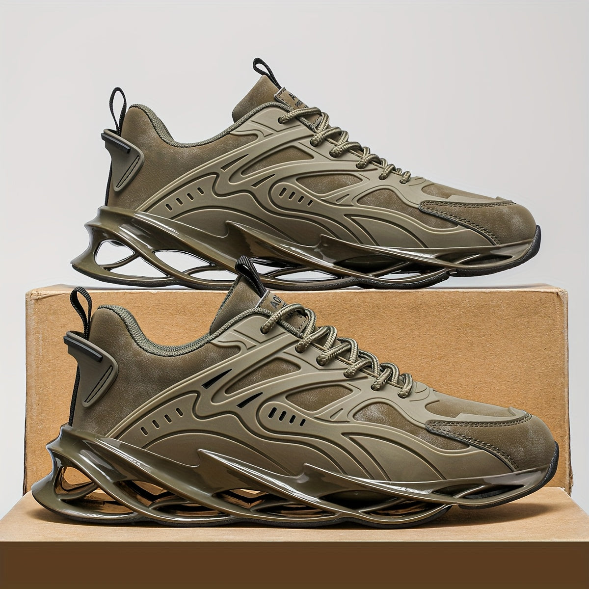 Men's Low Top Solid Color Rubber Sole Casual Running Sneakers