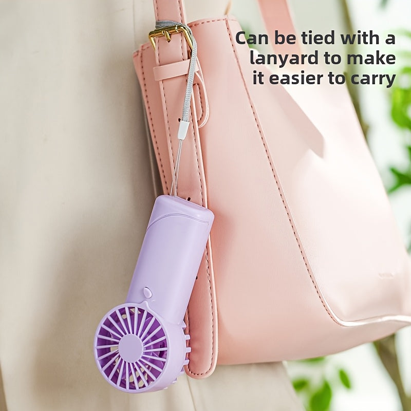 Мини портативный ручной вентилятор, работающий на батарейках, компактное охлаждающее устройство для путешествий и дома