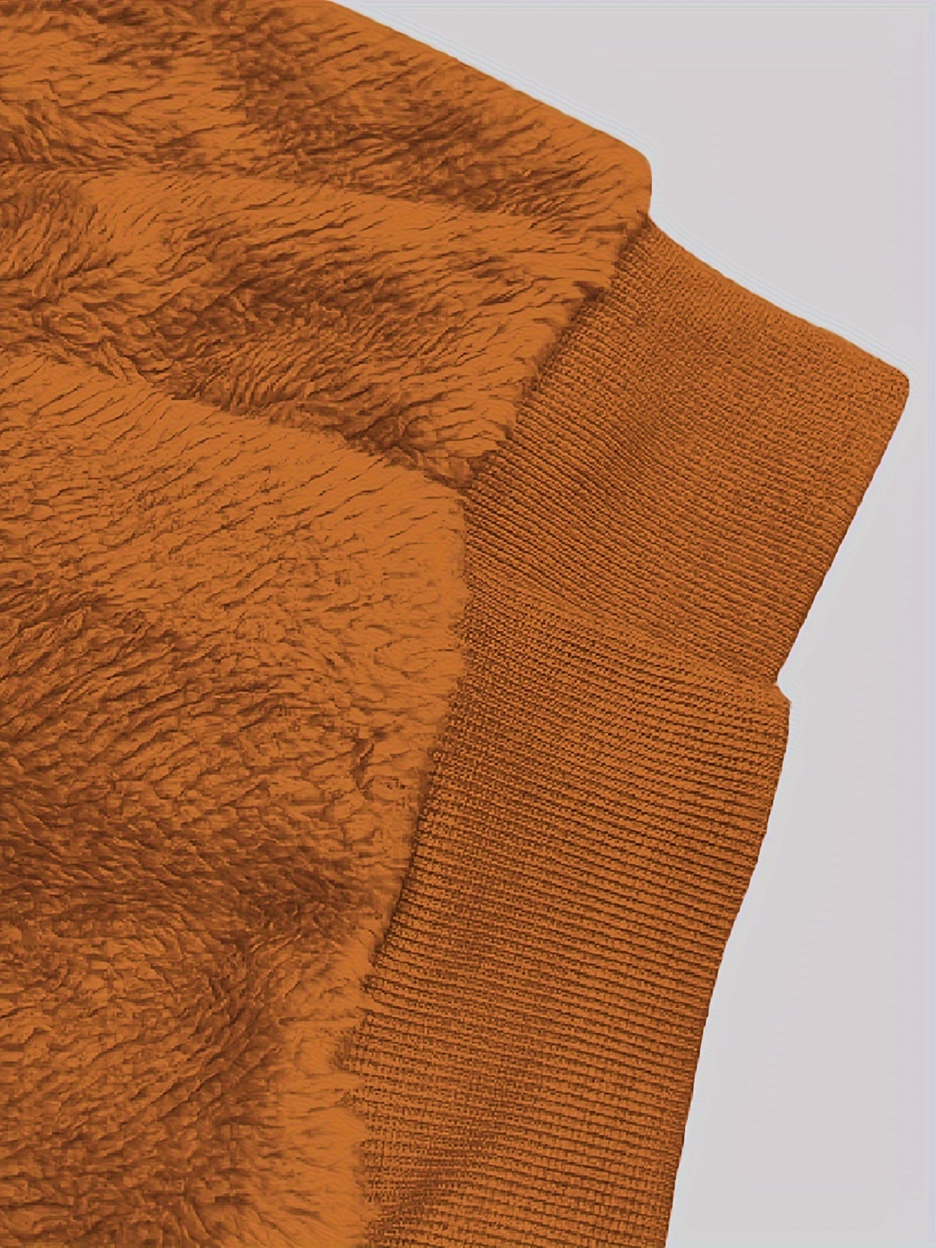 Jilovli cho'tka bilan to'q sariq va kulrang chiziqli ayollar uchun mo'ynali xuddi, cho'ntaklari bilan, iliq va qulay qish uslubi uchun yumshoq polyesterdan tayyorlangan.