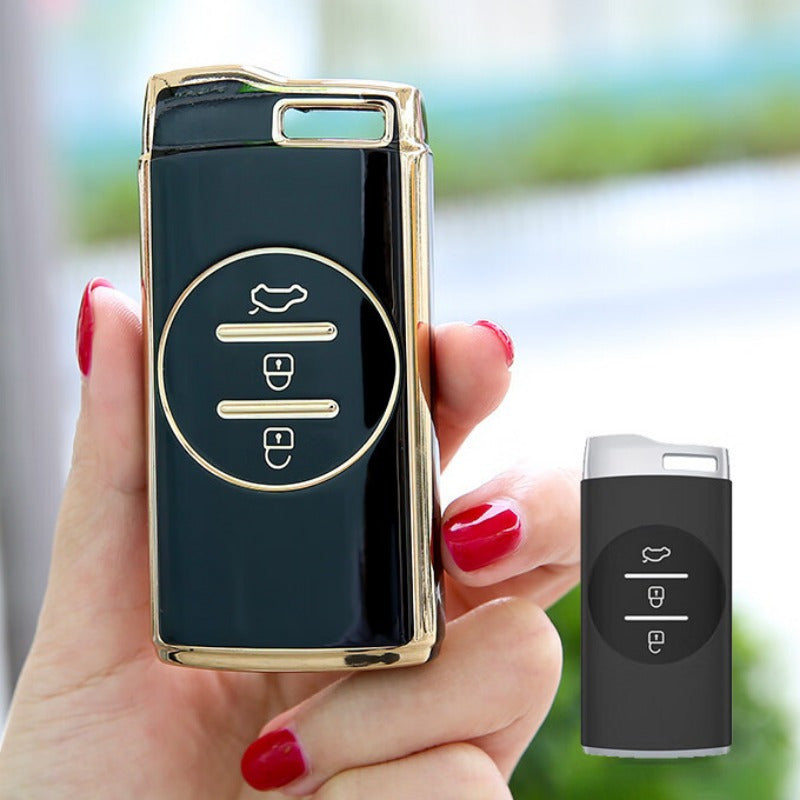 Remote Car Key Cover Case TPU for Compatible Models Black Protective Shell