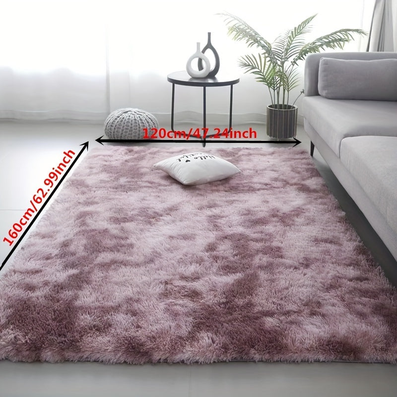 Soft Skin-Friendly Tie-Dye Shag Area Rug 119x160cm for Living Room Bedroom