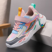 Girls Breathable Non-Slip Casual Running Sneakers for All-Season Microfiber Synthetic Leather