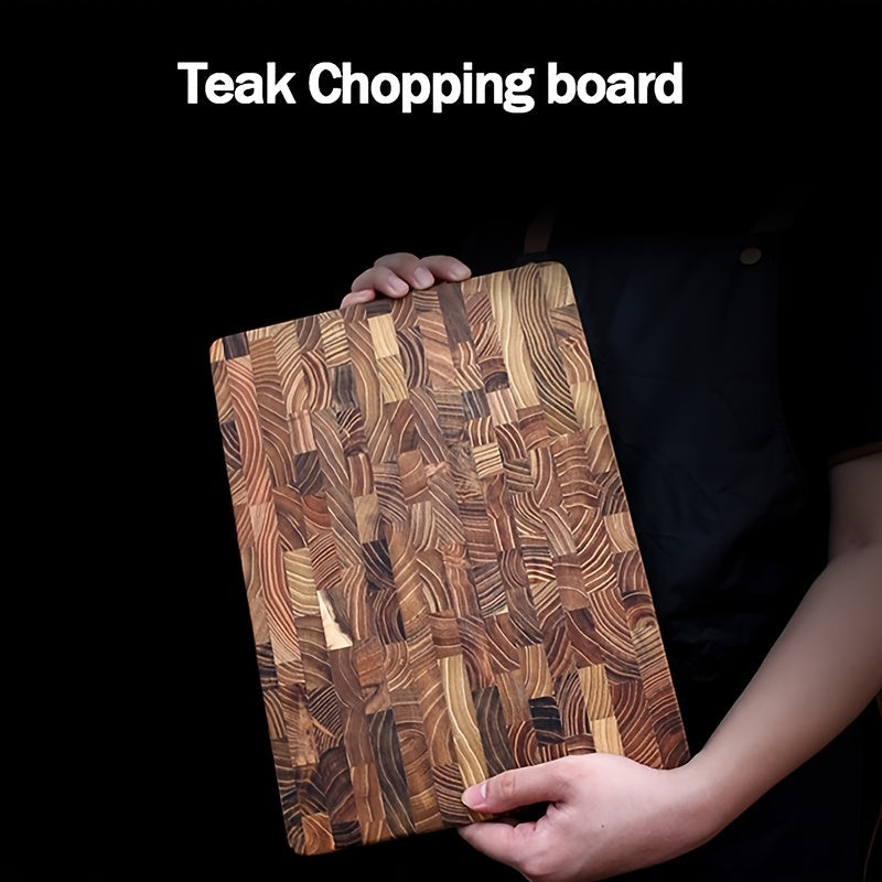 Rectangular Teak Wood Cutting Board for Kitchen Food Prep Holiday Entertaining