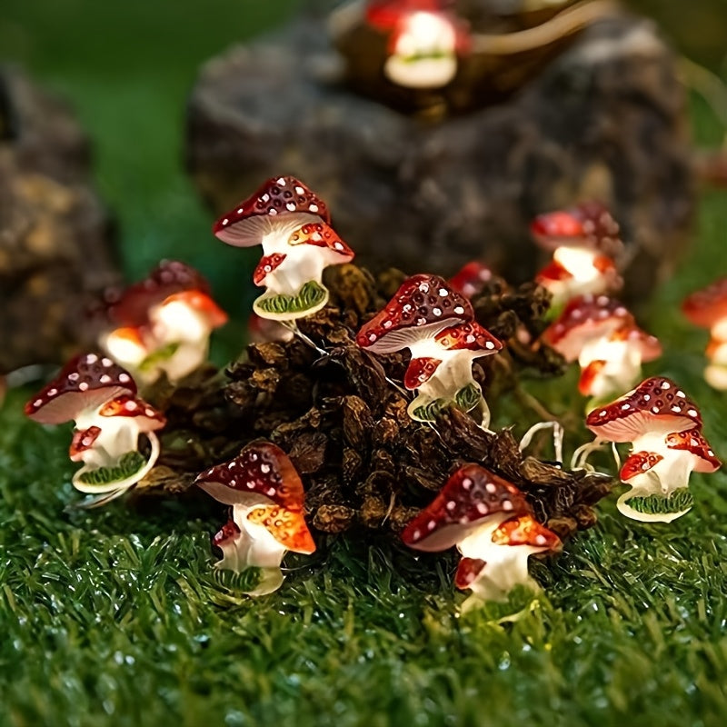 Battery-Powered Mushroom Copper Wire Light for Easter Holiday Decorations in Restaurants