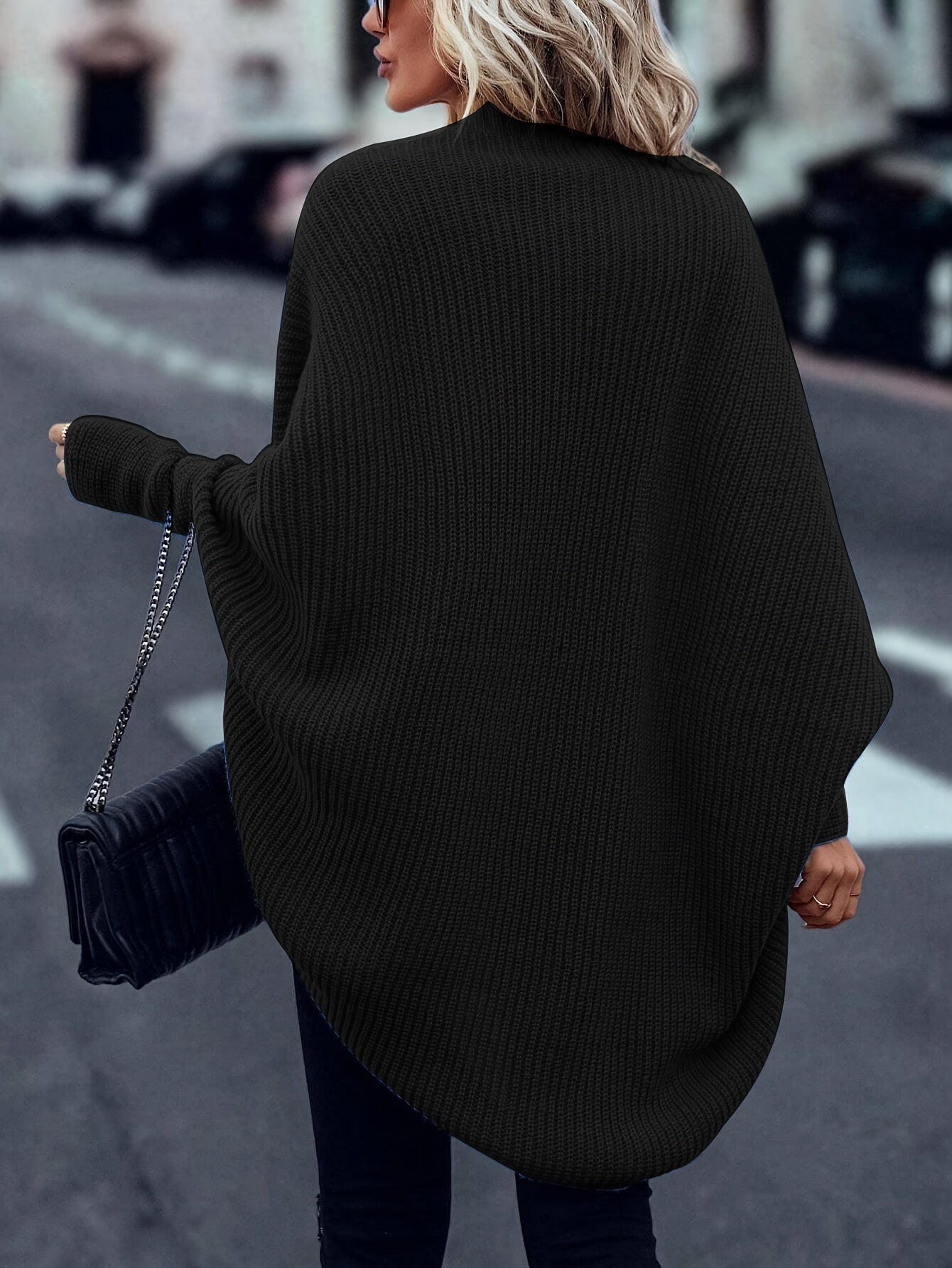 Cardigan para mujer otoño invierno de color sólido con cereza, poliéster, micro elasticidad, casual