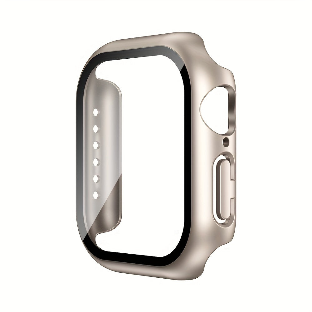 Tempered Glass Screen Protector Case for iWatch Series 4 5 6 7 8 9 10 SE 40mm 44mm 45mm 46mm Hard PC Bumper Scratch Resistant