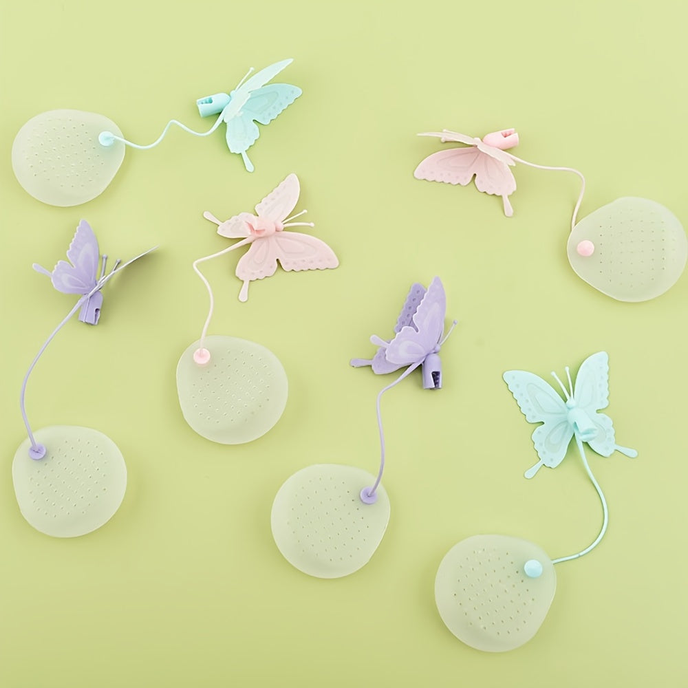 Transparent Butterfly-Shaped Silicone Tea Infuser Reusable Loose Leaf Strainer