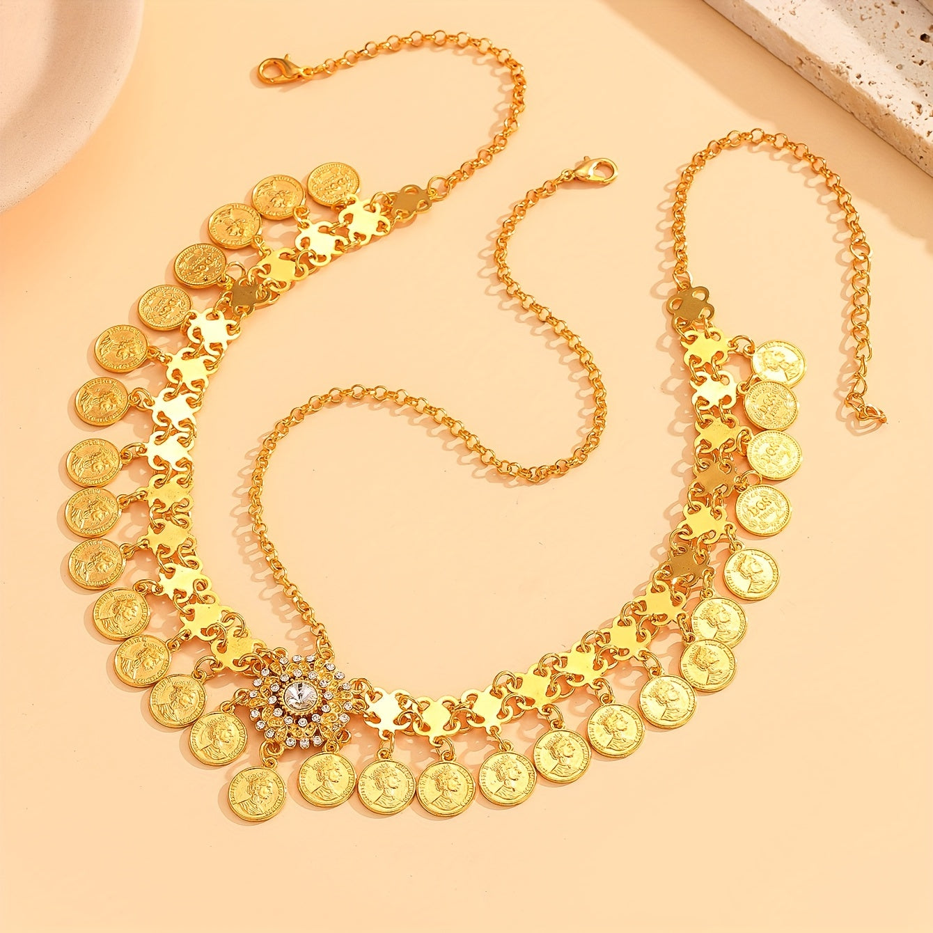 Vintage Coin Head Chain for Women and Girls Bohemian Festival Jewelry