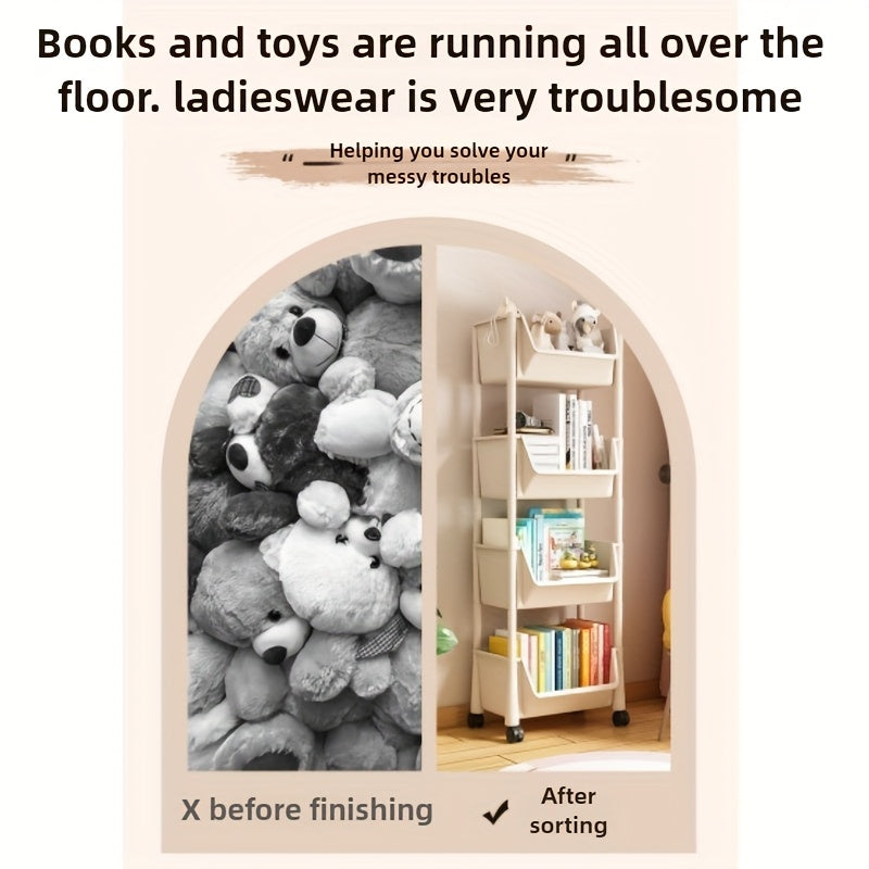 Carro de almacenamiento con 5 niveles y ruedas multifuncional con estantes ajustables para cocina, baño, dormitorio y oficina