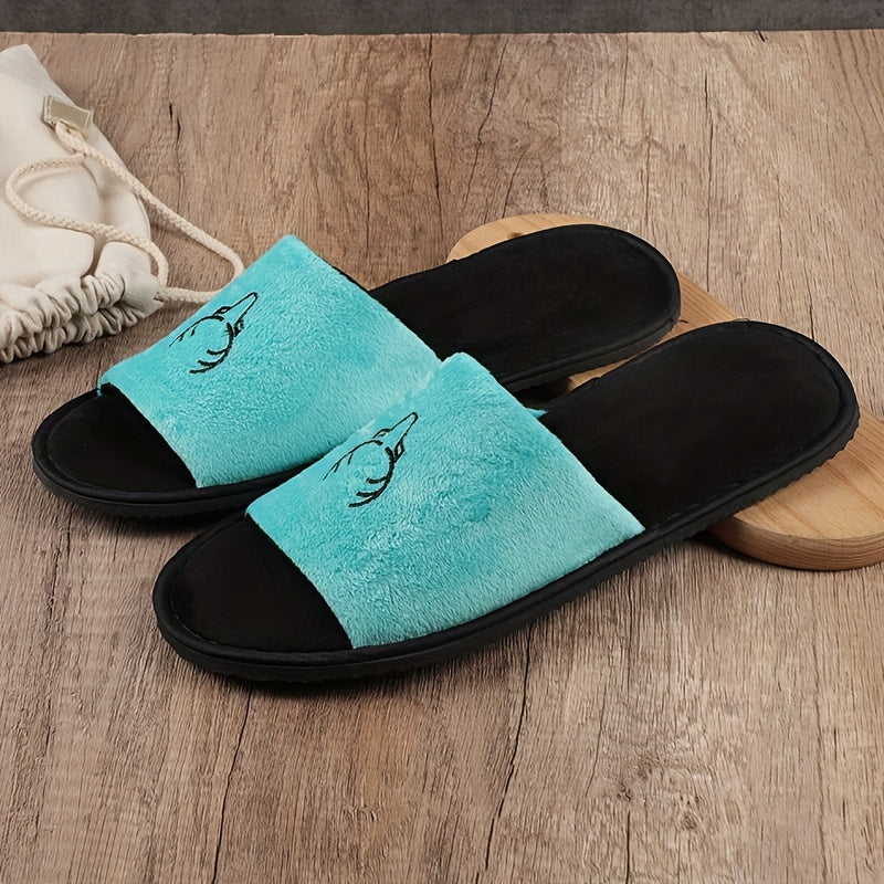 Ayollar uchun Deer Slip-On shlyapkalari Ultra-Yumshoq Matoli Ichki va Tashqi Uy Poyabzal