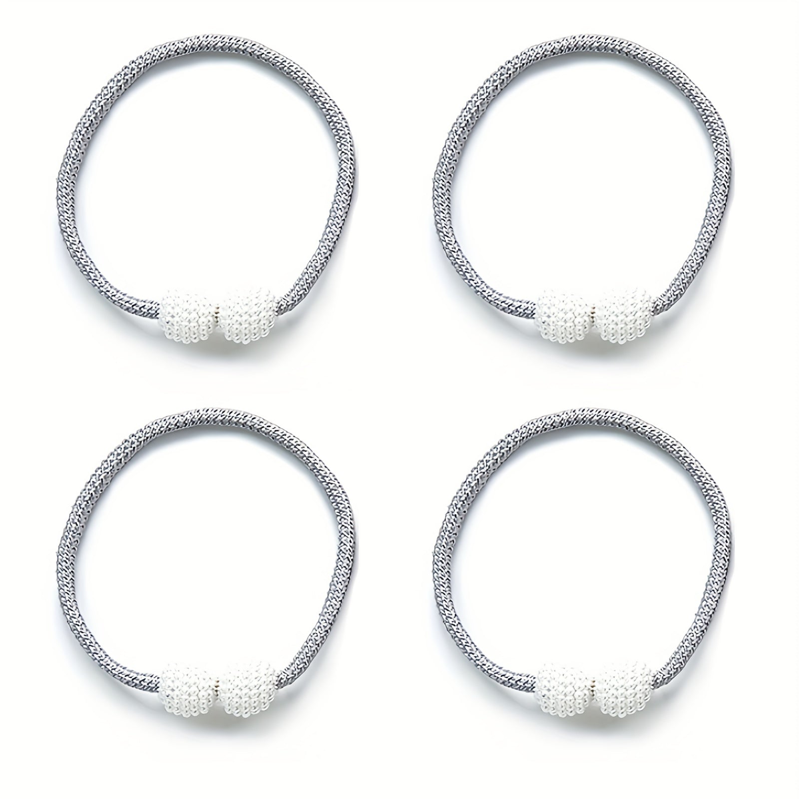 Magnetic Curtain Tiebacks Faux Pearl Ball Accents for Living Room and Bedroom