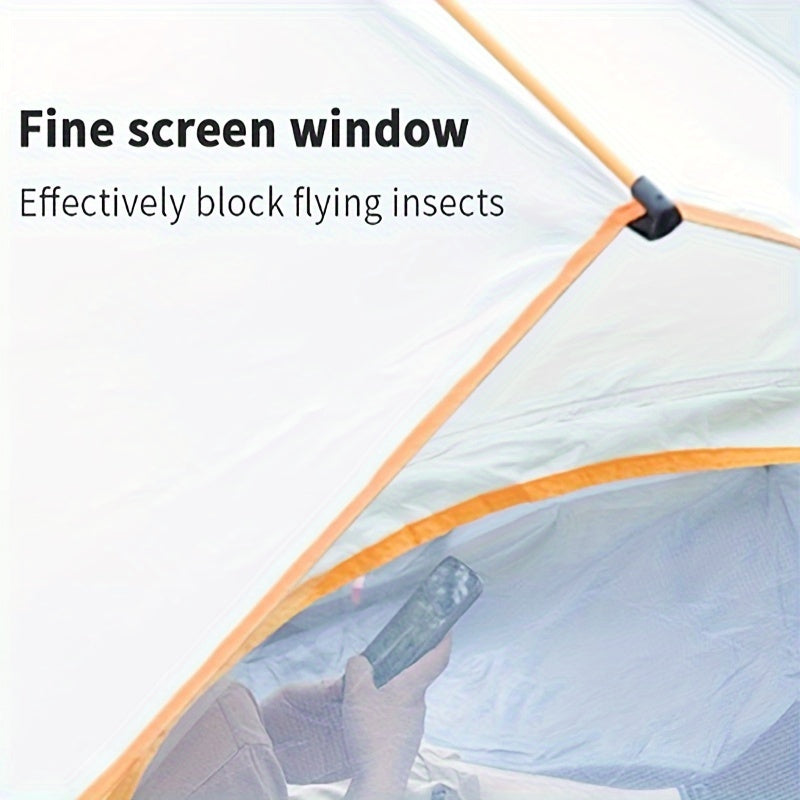 Portable Dome Tent for 2-3 People with Mosquito Netting All-Season Camping Shelter