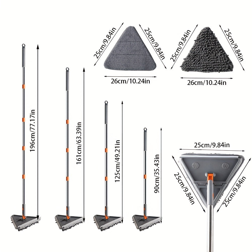 Devordagi, shiftdagi va poldagi tozalash uchun kengaytiriladigan tozalash asbobi