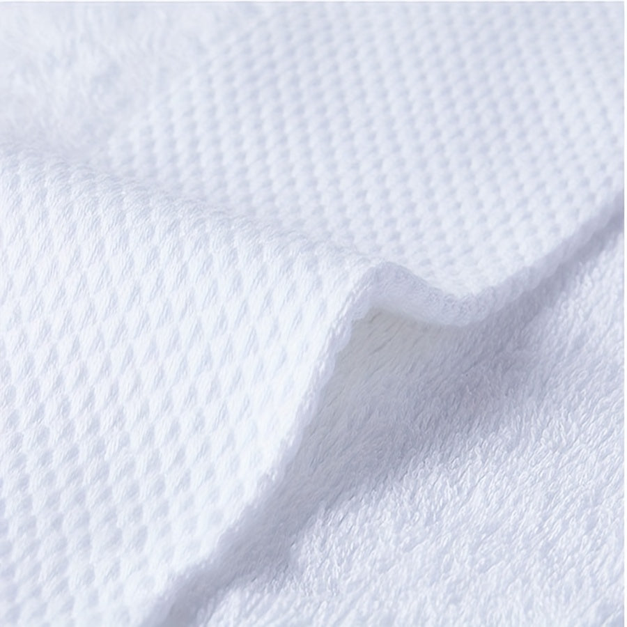 Set of 4 Embroidered Cotton Handkerchiefs and Towels 32x32cm Absorbent Soft