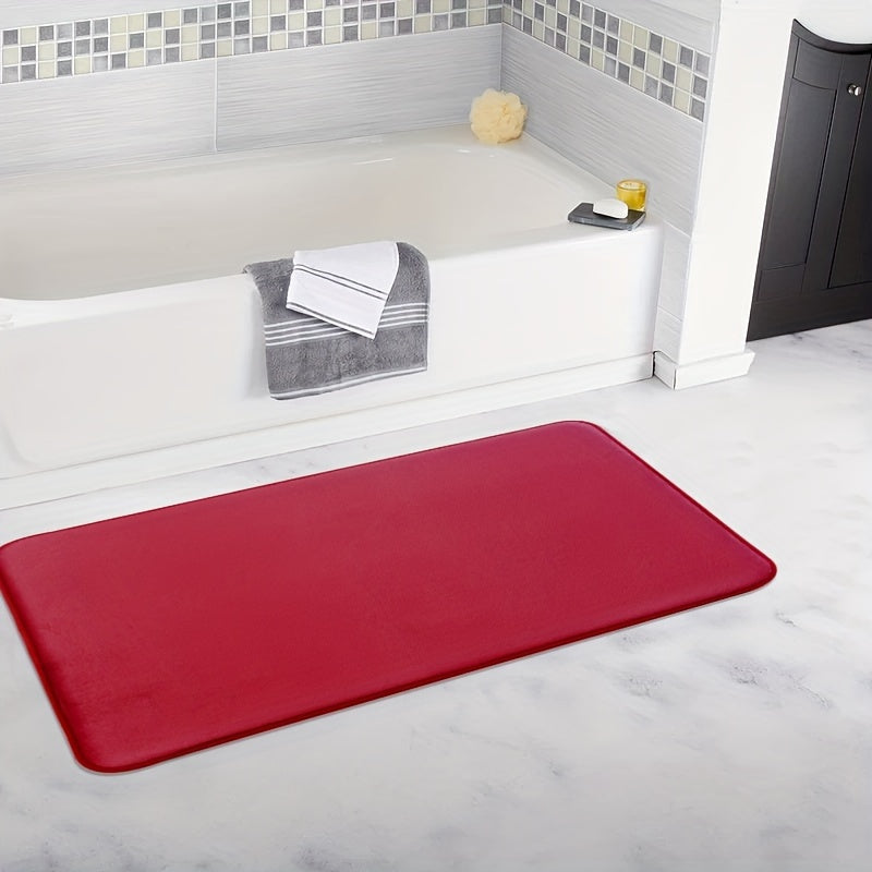 Coral Fleece Non-slip Quick-Drying Bath Mat for Bathroom Kitchen Laundry Bedroom