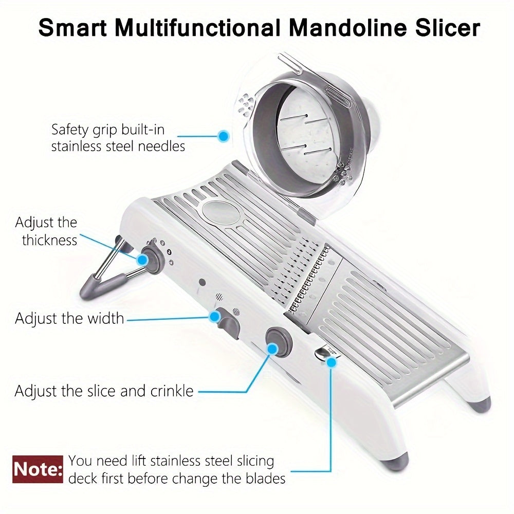 Manual Mandoline Slicer with Stainless Steel Blades for Vegetables Kitchen Accessory