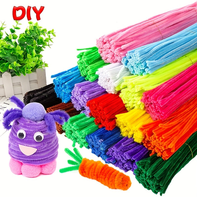 100 Pieces Multicolor Nylon Twist Stick Hair Accessories for DIY Hair Styling