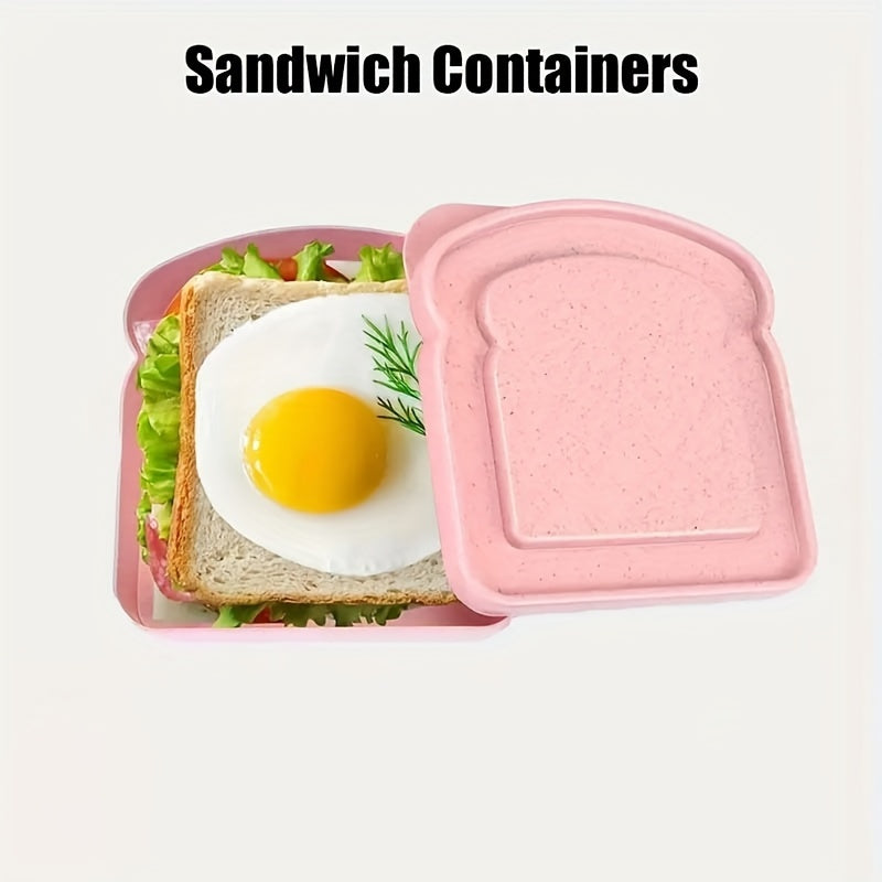 Eco-Friendly Toast-Shaped Sandwich Container BPA-Free Lunch Box for Work School Outdoor