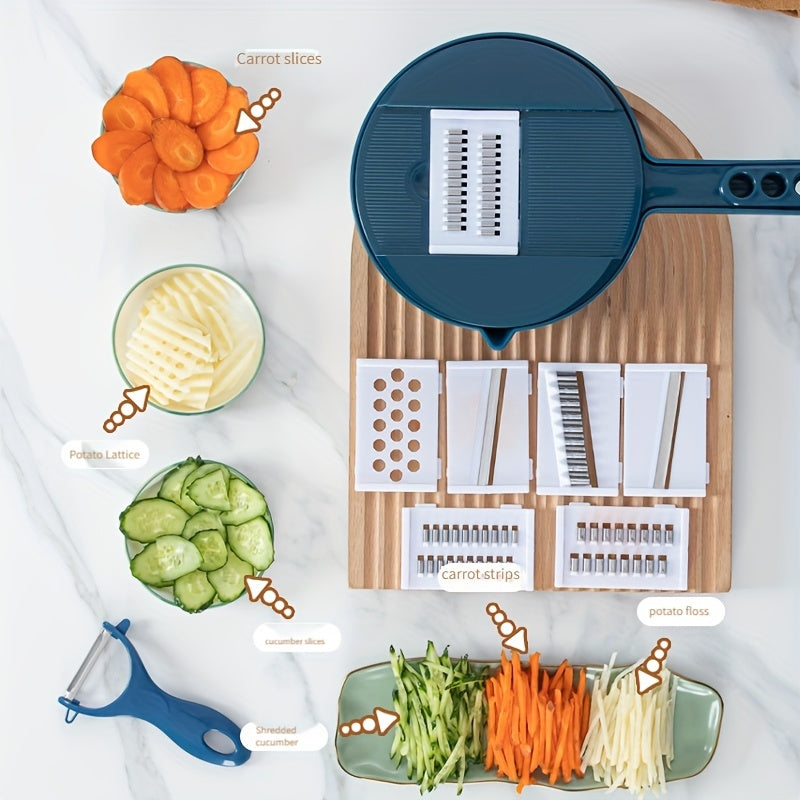 Handheld Vegetable Slicer with Julienne Peeler and Mandoline, ABS Material