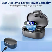 Wireless Earbuds with LED Display Rechargeable USB Charging Built-in Mic for Sports and Gaming