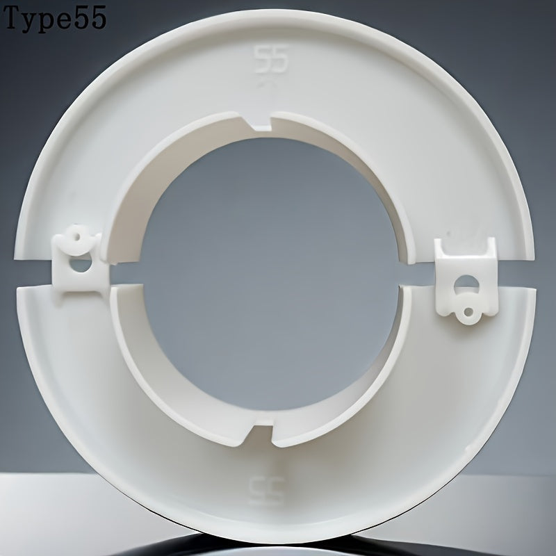 2-to'plam PVC devor teshigi qopqog'i konditsioner va quvur uchlari uchun