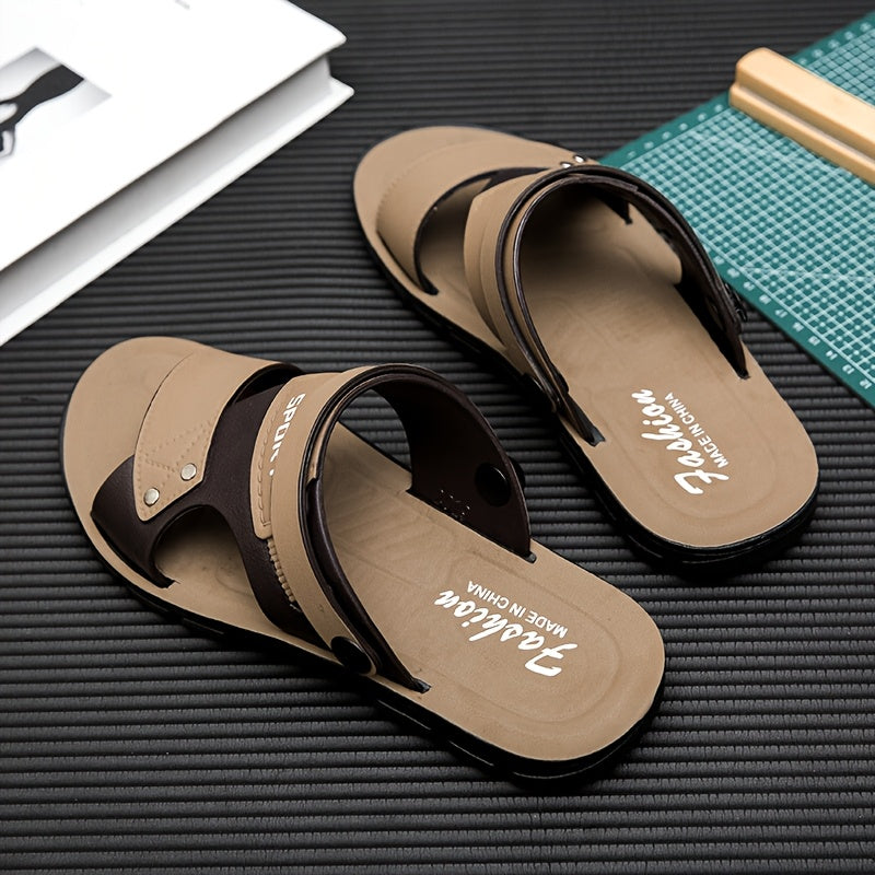 Men's Summer Fashion Sandals Solid Color Graphic Street Slip-On Open-Toe EVA Sole