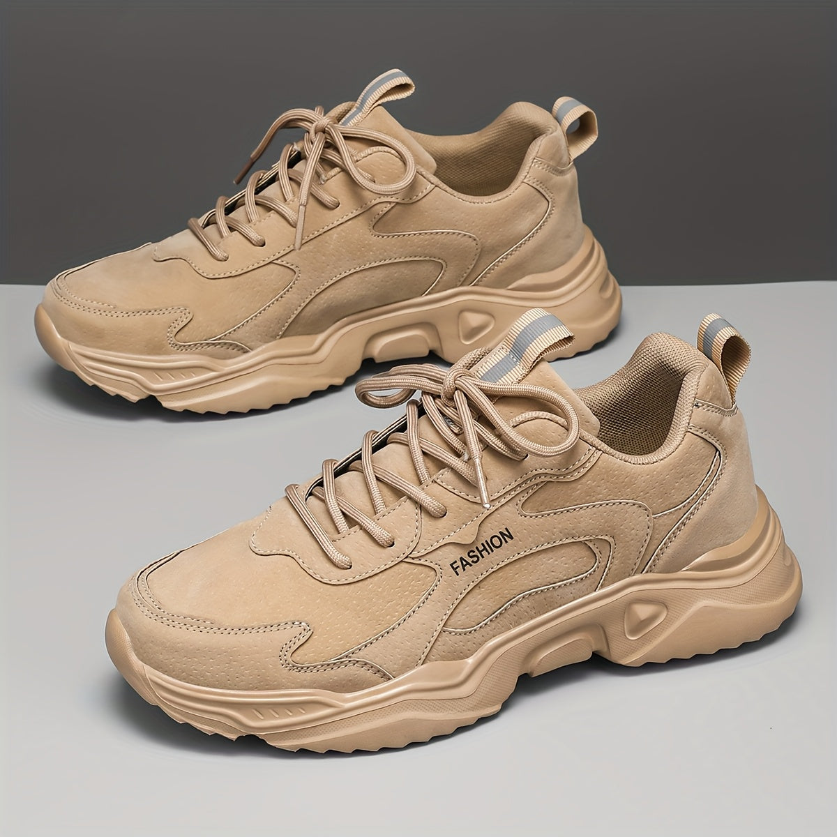 Women's Solid Color High-Top Sneakers Casual Lace-Up Comfort