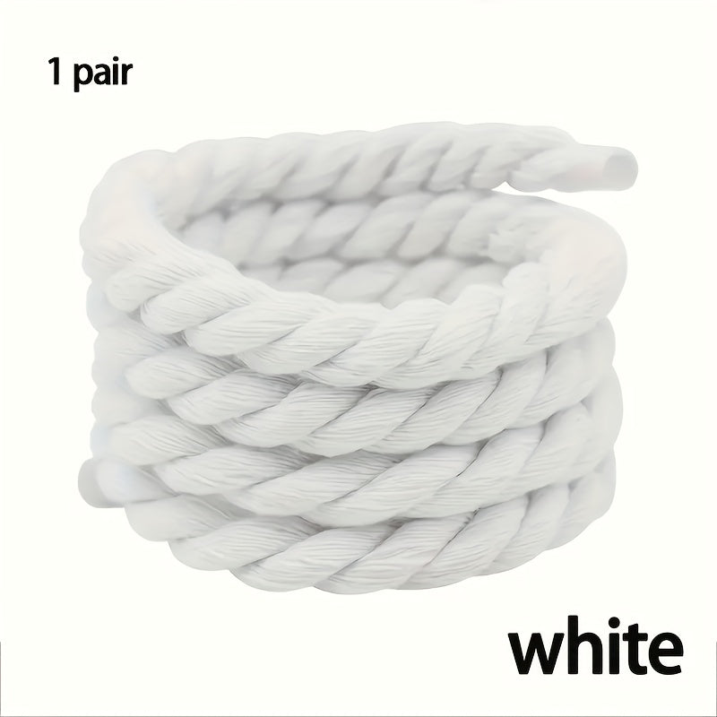 Unisex Hemp Rope Shoelaces Durable Thick Stylish Casual Sneakers Canvas