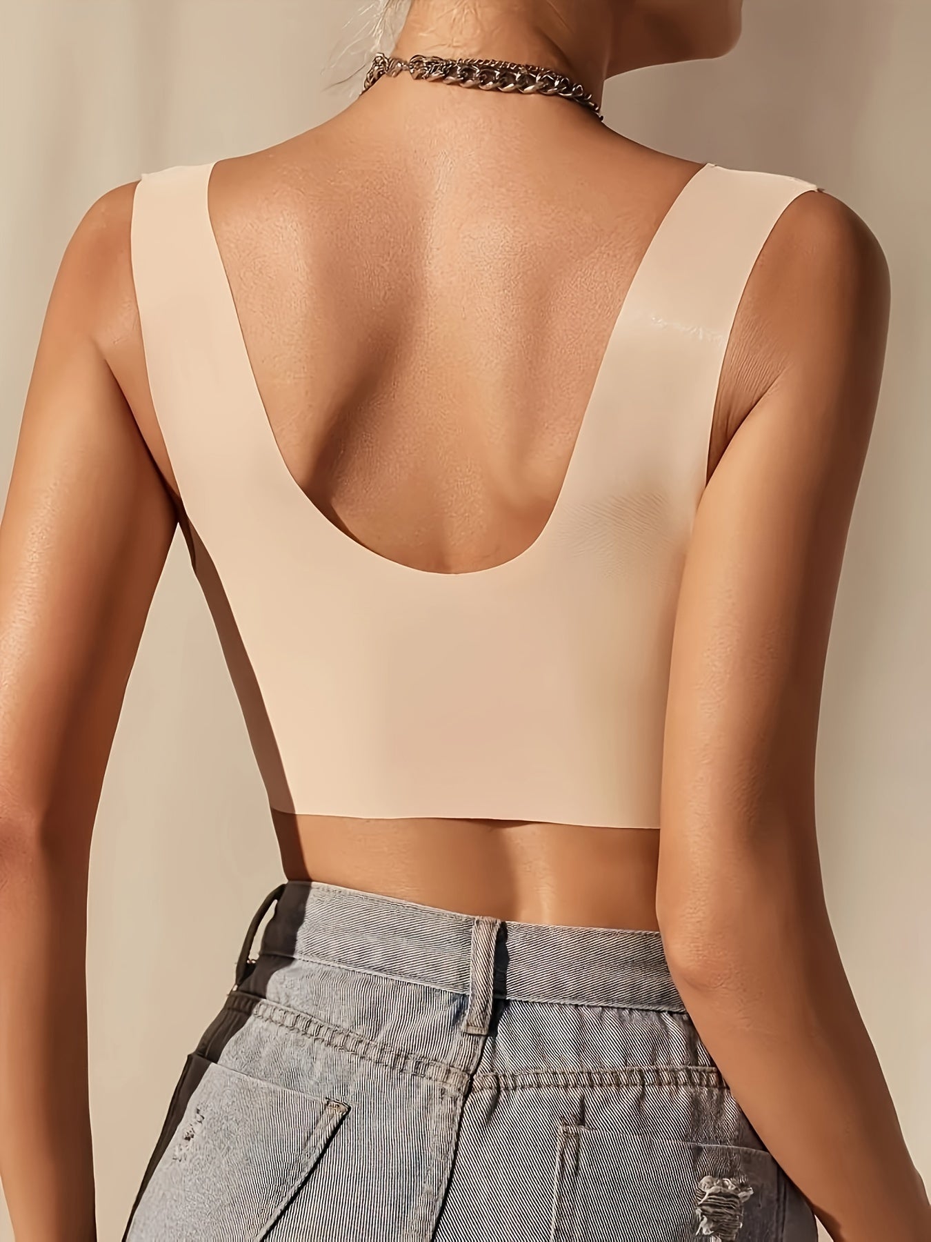 Women’s Lace Bralette Set with Front Closure Wireless Push-Up Support