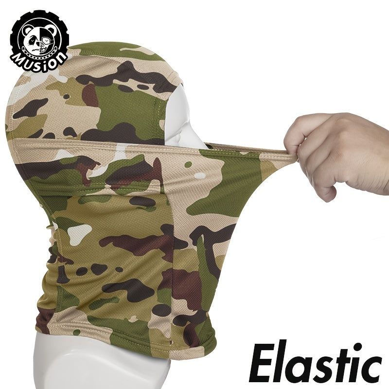 Взрослая камуфляжная поликоттонная маска для лица для езды на велосипеде и верховой езды