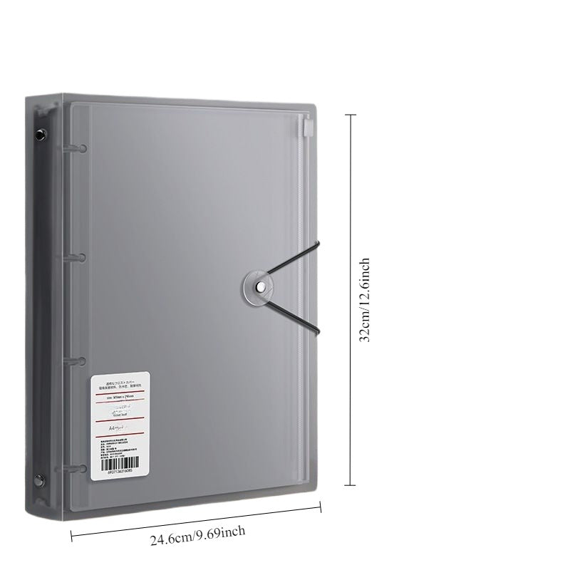 1 dona Ko'p funksiyali A4&B5 Hujjat saqlash sumkasi, uy va ofisda foydalanish uchun mustahkam PP materialidan.