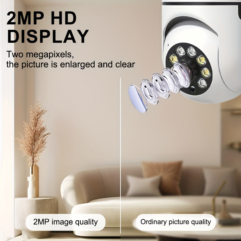 WiFi Smart Camera E27 Bulb Shape HD 1080p Motion Detection Two-Way Audio