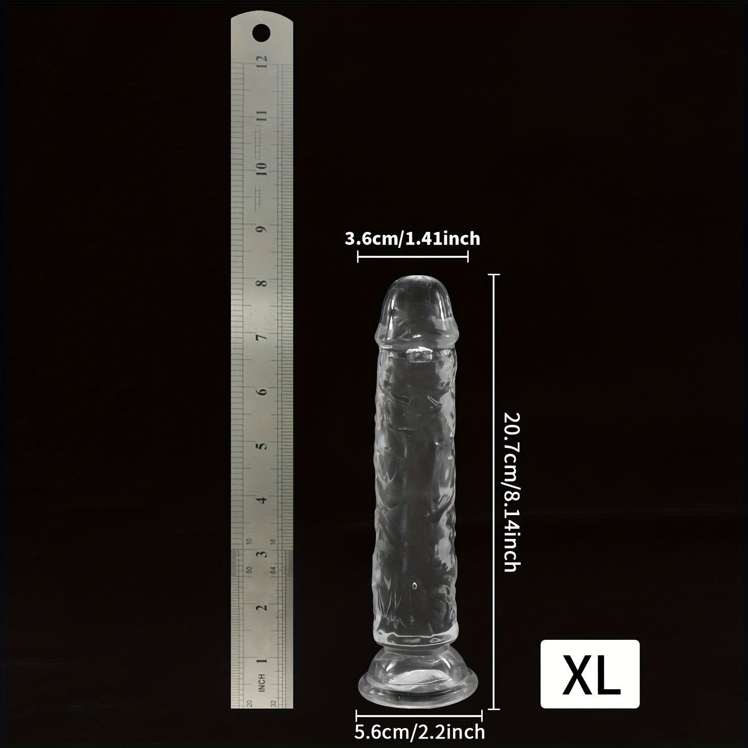 Unisex Silicone Hands-Free Dildo With Suction Cup Anal Plug Massager