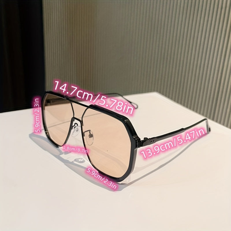 Large Double Bridge Sunglasses for Women and Men Polarized Driving and Beach Travel