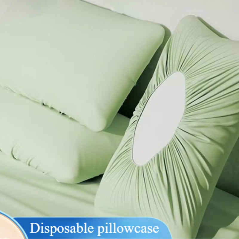 Set of 2 Breathable Machine Washable Pillowcases for Standard Pillows for Travel Hotels and Salons