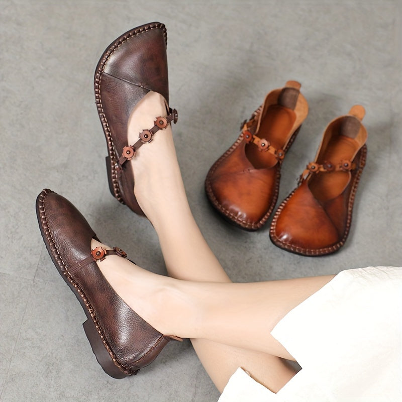 Women's Solid Color Flat Shoes Slip-On Closed Toe Comfortable Shoes