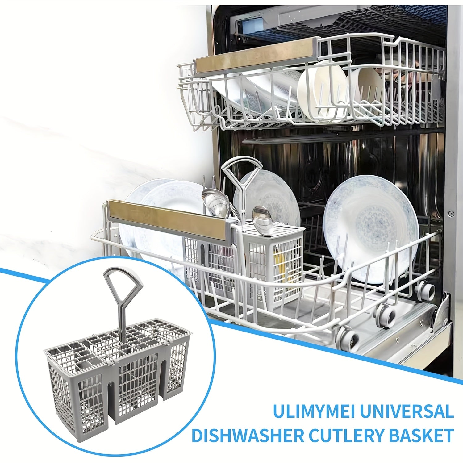Dishwasher Cutlery Basket Compatible with Most Brands 22cm x 8.5cm x 12cm