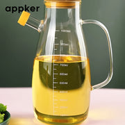Glass Olive Oil Dispenser Bottle with Leakproof Seal for Kitchen and Outdoor Use