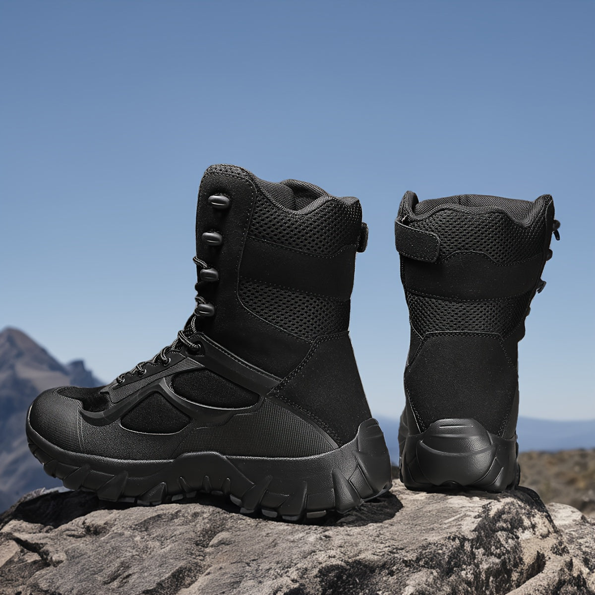 Men's Hiking Boots Short Waterproof Breathable Shock-Absorbing Outdoor Casual