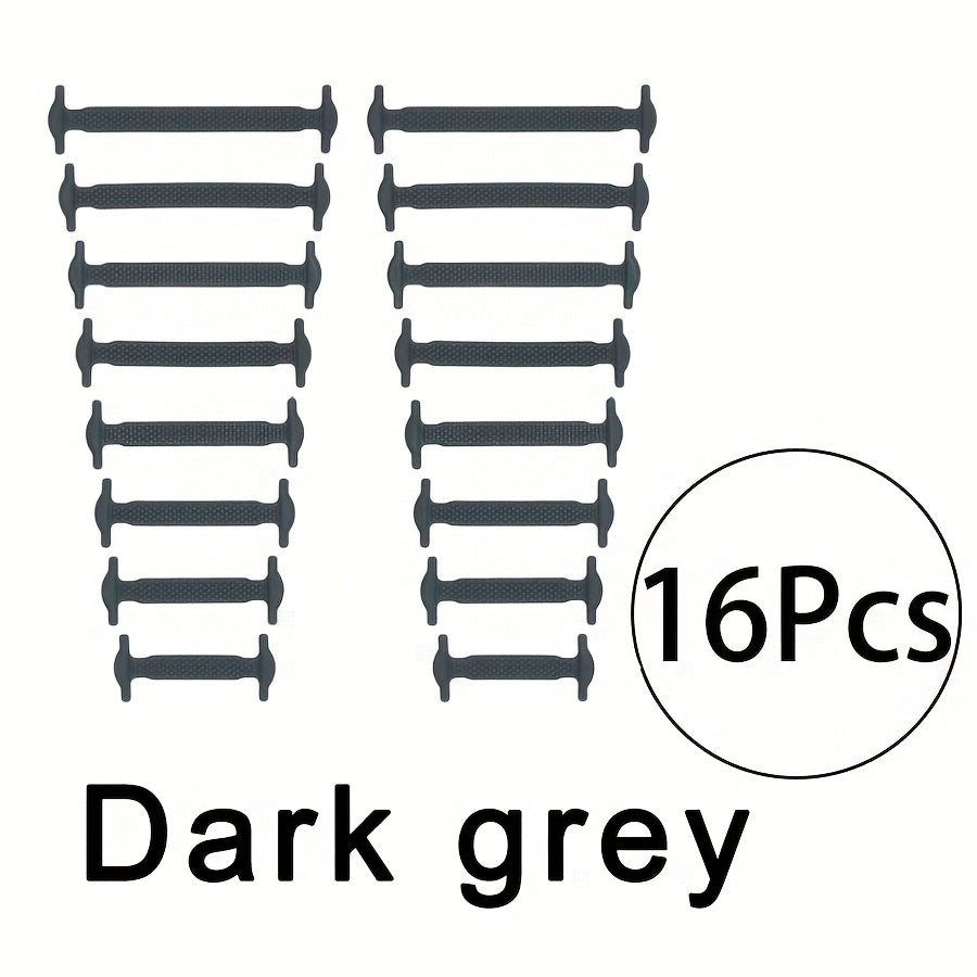 16 dona Silikon elastik bo'lmagan bog'lamlar, oyoq kiyimlari uchun qulay va bardoshli almashtirish