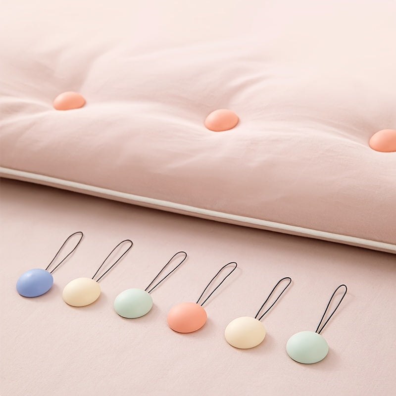 6 dona ko‘k non-slip yostiq ushlagichlari, yostiq va qoplamalar uchun yostiq tutgichlar