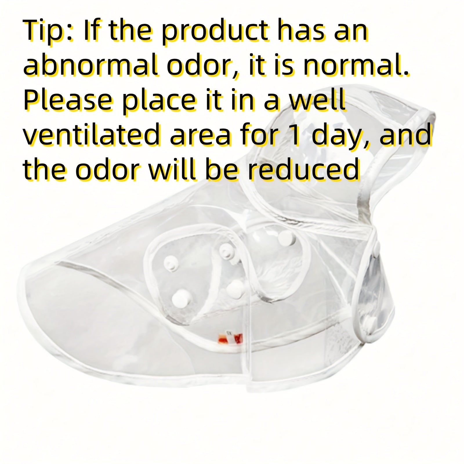 Waterproof Dog Raincoat ABS PVC Transparent Adjustable Press Buckle All Sizes