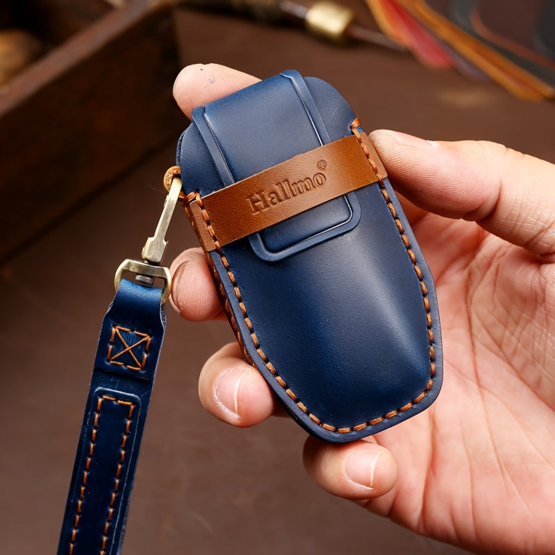 Customized Car Key Fob Cover Leather for SUV Compatible with Multiple Models