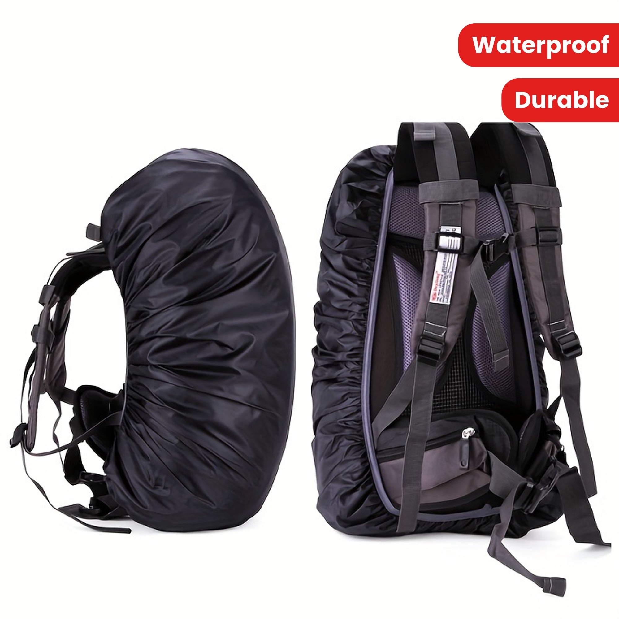 Unisex Waterproof Backpack Rain Cover Adjustable Cross Strap Outdoor Hiking