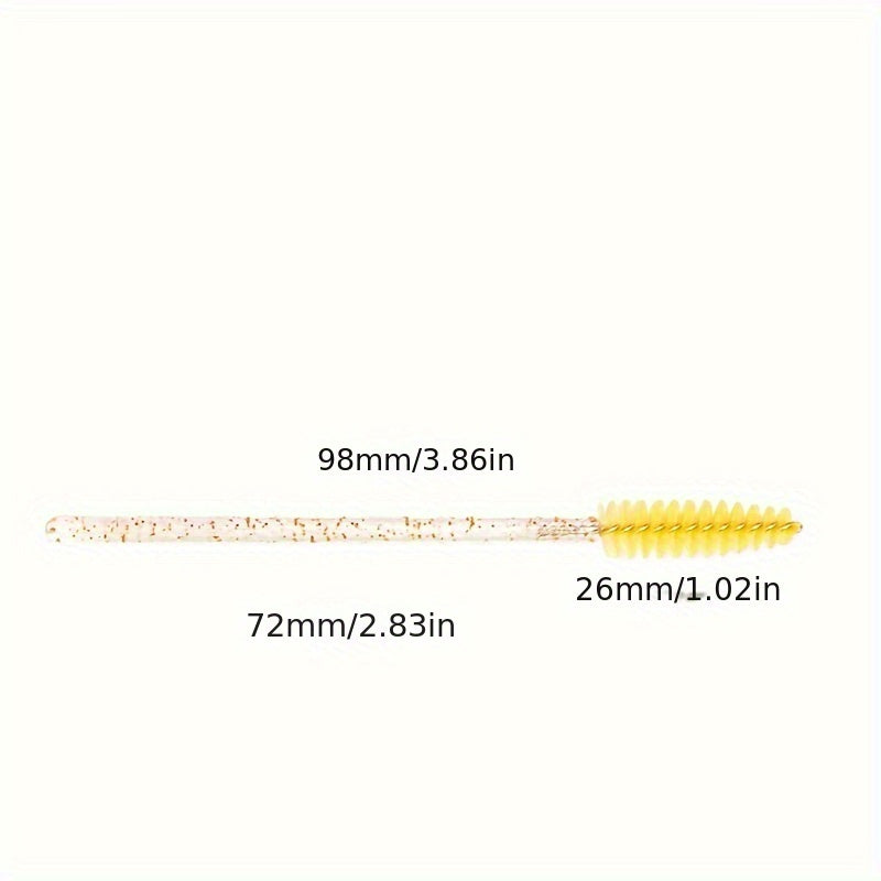 Набор из 10 многоцветных щеточек для ресниц и бровей с щеточками-спулли для макияжа