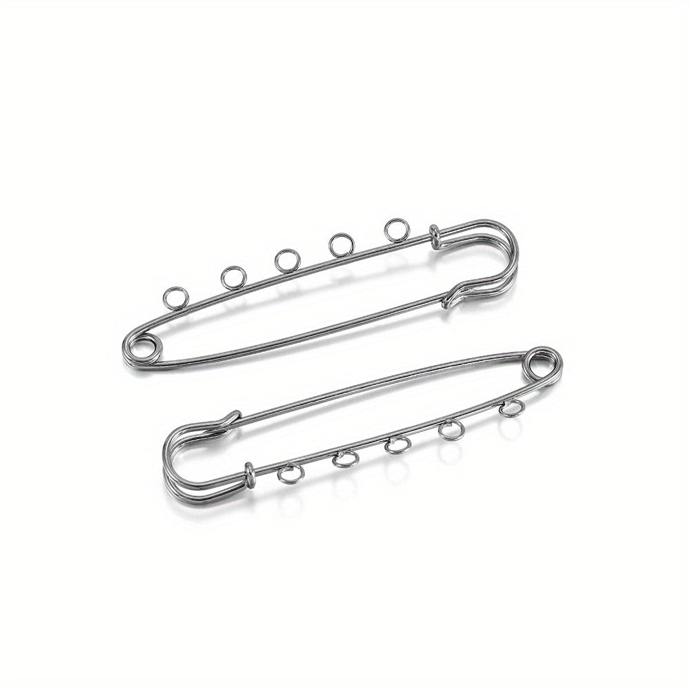 Iron Safety Brooch Kilt Pins Jewelry Findings Pack of 10 80x20mm