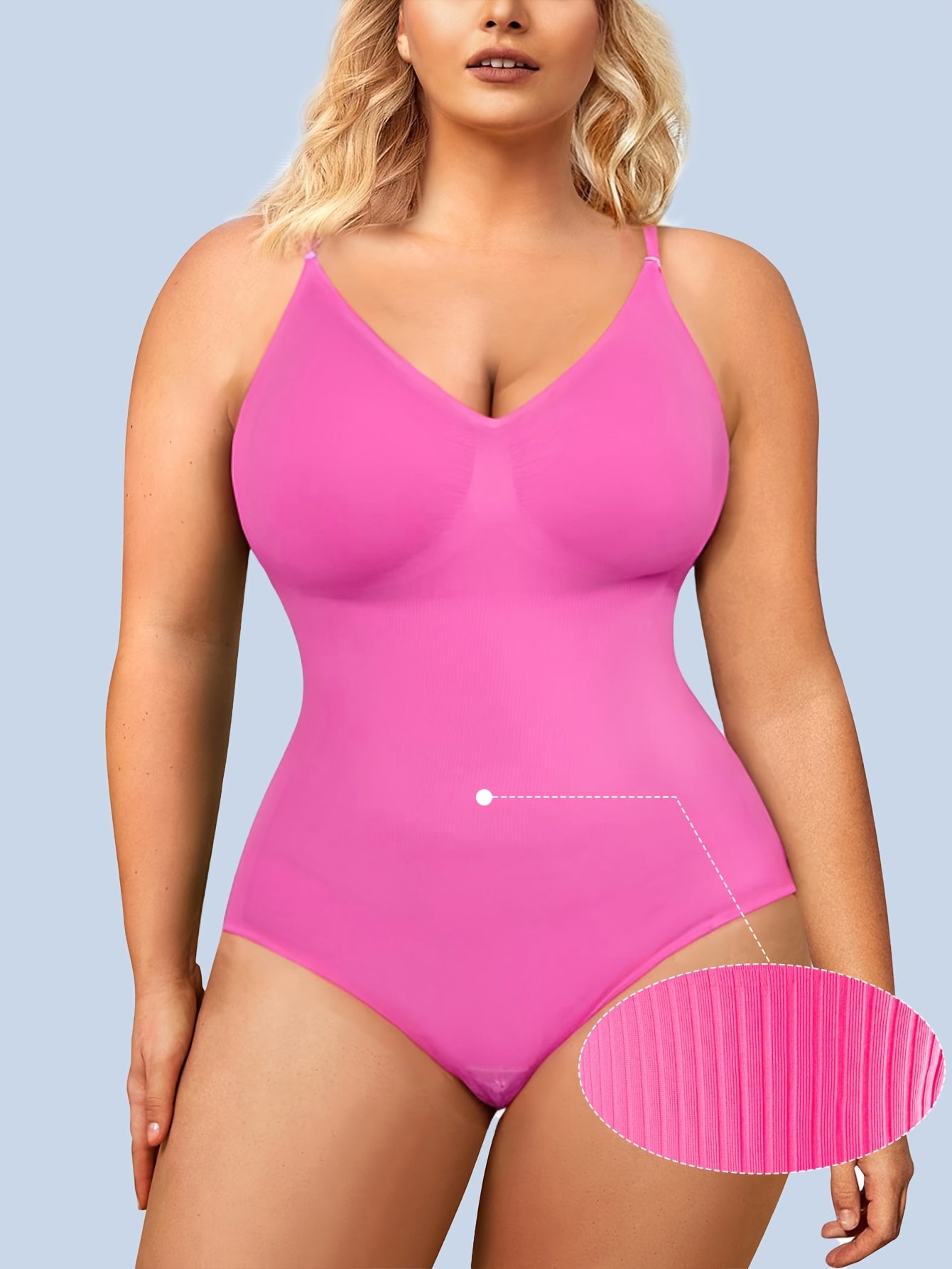 Women's Seamless High-Waisted Shapewear with Adjustable Straps and Hooks