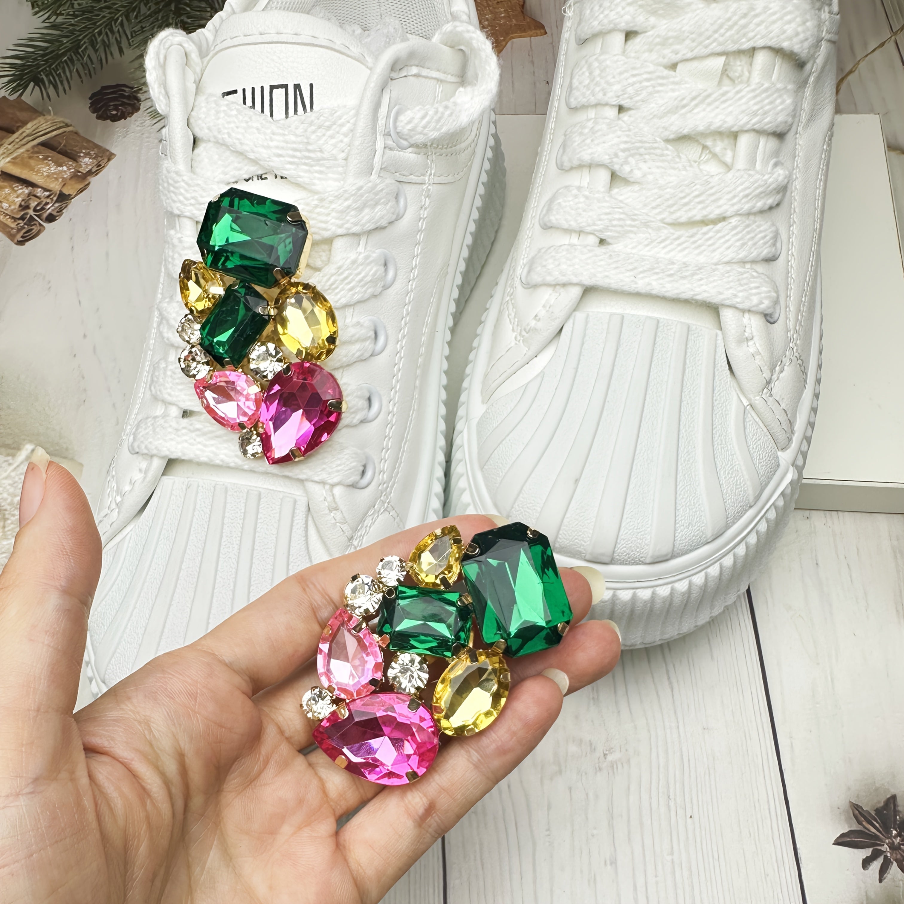 Unisex Acrylic Rhinestone Shoe Charms Removable Decor Shoe Accessory