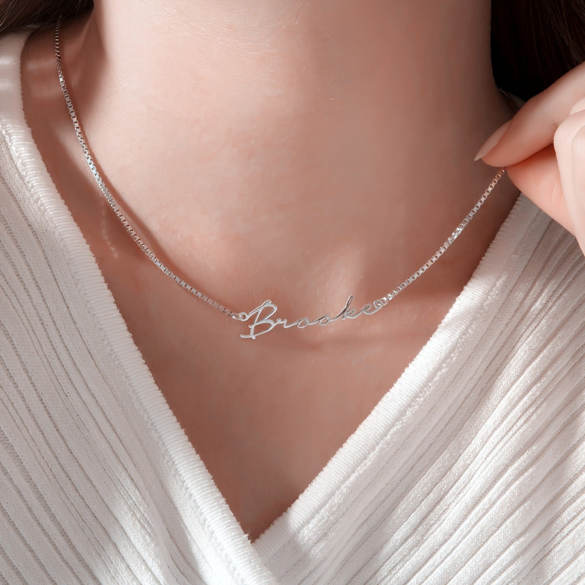 Stainless Steel Name Necklace with 18K Gold Plating Personalized Jewelry for Women