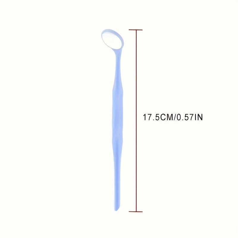 Mirror Plastic Handle with 10 Stainless Steel Anti-Fog Double/Single Sided Mirrors 17.5cm